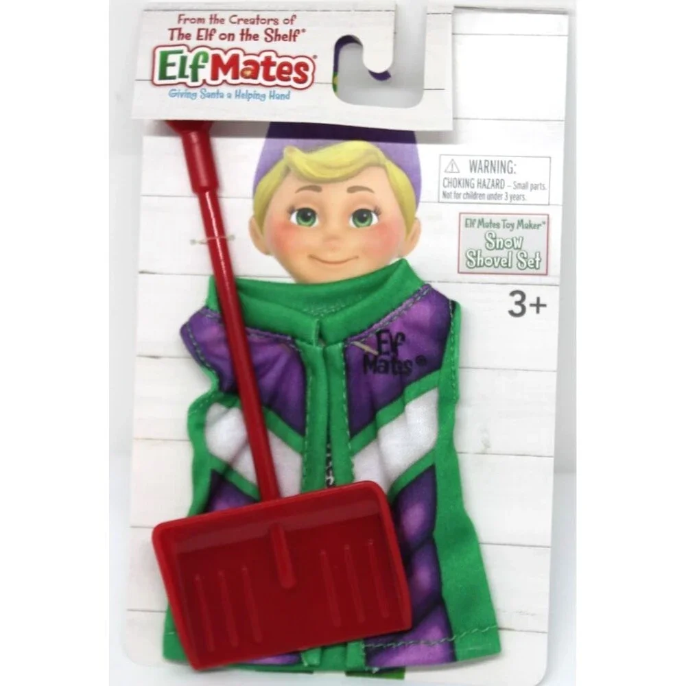 Christmas Elf on the Shelf Mates Vest & Red Snow Shovel for Cobbler Elf NEW